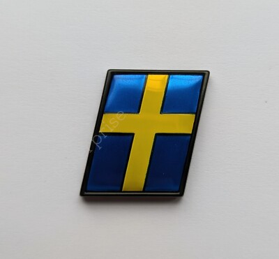 Metal Sweden Flag Rear Black Badge for Volvo Cars XC60 XC90 XC70 V70 S60 V50 V60