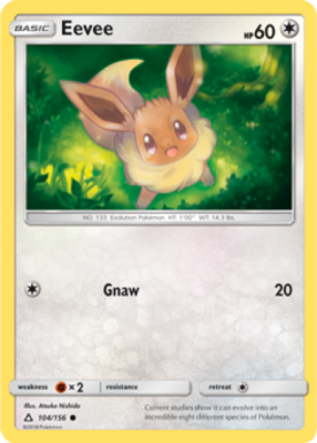 4x Eevee 104/156 Ultra Prism Pokemon TCG Card LP | eBay