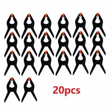 20 Pcs 3" inch Mini Plastic Spring Clamps Tips Tool Clip 1" Jaw Opening