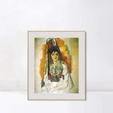 Framed Canvas Giclee Art 1917 Femme en Costume espagnol by Pablo Picasso 24"x32"