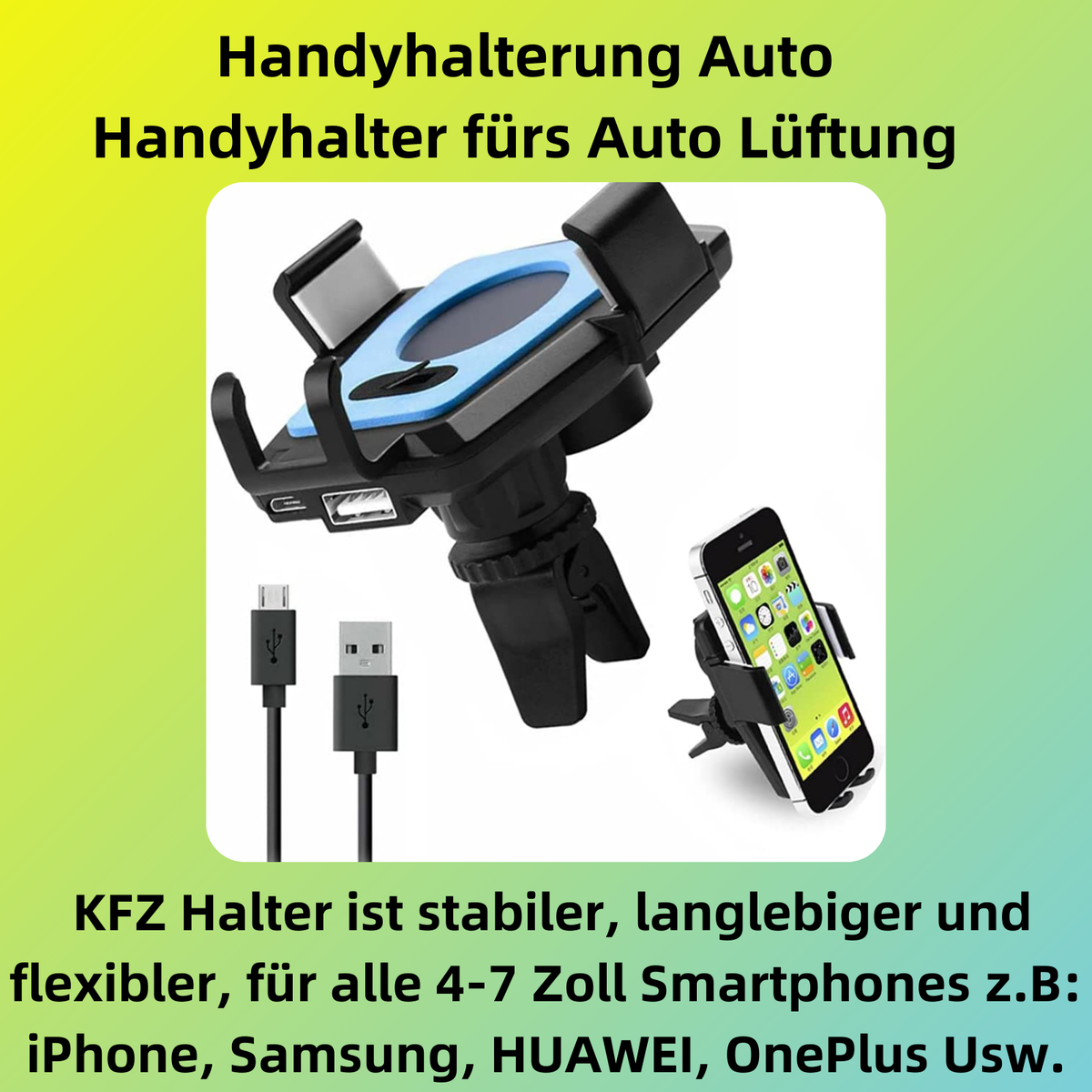 HAMA Auto-Handyhalterung "Move" Für Lüftung, Universal Bis 9 Cm Breite