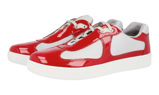 silver prada sneakers