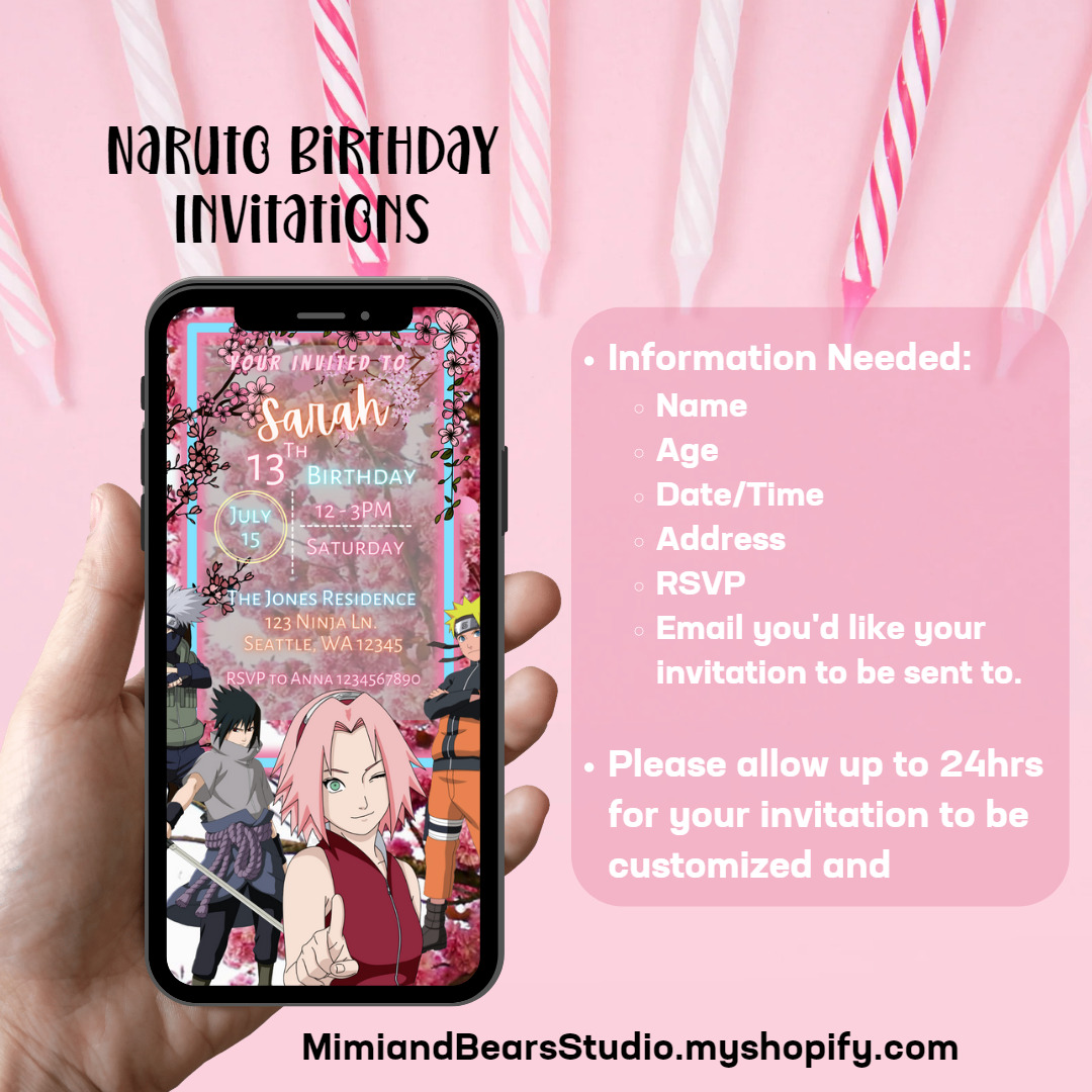 Pink Robot Smartphone Invitation