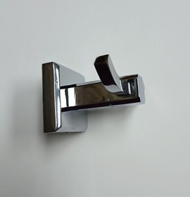 Aqua Nuon Double Robe Hook Solid Brass Polished Chrome Finish