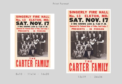 The Carter Family - Konzert Poster Druck - Bild 2 von 2