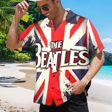 Rock Music Hawaiian Button Shirt. The Beatles