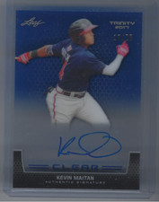 KEVIN MAITAN 2017 LEAF TRINITY BASEBALL CLEAR ACETATE ON CARD AUTO /25