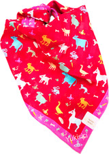 Vivienne Westwood Handkerchief Orb Zodiac Woven Striped Orb Embroidered Red 50cm