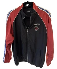 Rare LECAF Sport 1986 Mens Black  Red Jacket Embroidered Racing Size 100