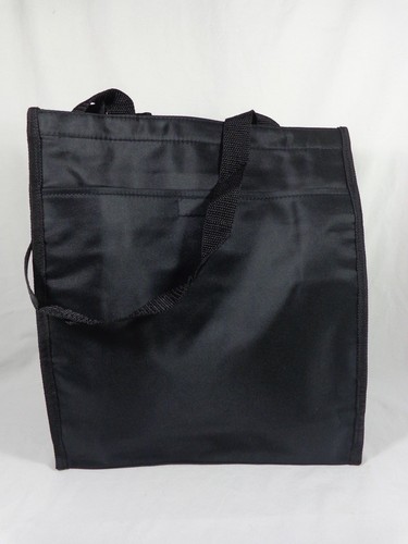 Utility Tote Bag with Coin Purse 13" Baseball Black Nylon Zipper NWOT - Picture 3 of 4