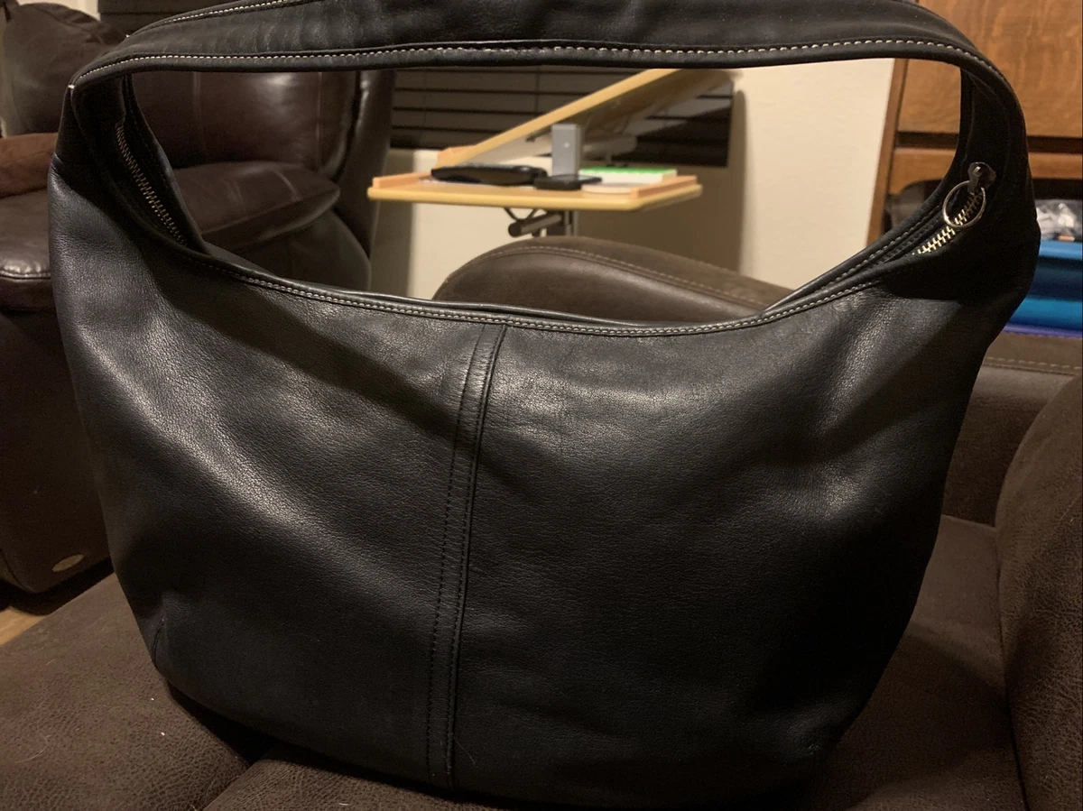 SALE: Large Black Leather Coach Purse Orig$350 Please Read | eBay