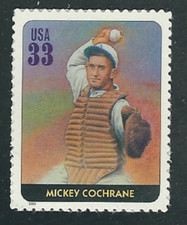 Scott # 3408g...33 Cent... Baseball Legends--Mickey Cochrane...2 Stamps