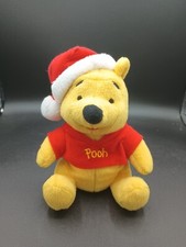 Disney Winnie the Pooh Santa Hat 6" Beanbag Plush Mattel Christmas Toy