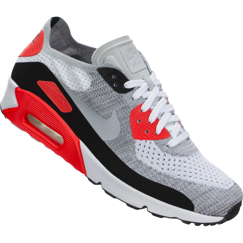 Nike Air Max 90 Ultra Flyknit White/Wolf Gray 875943 100 Size |