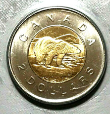 2007 Canada Bi-Metallic Coin 2 dollars Polar Bear Animal Wildlife