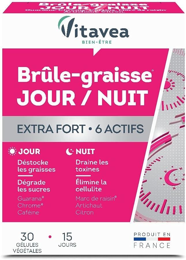 Brule Graisse Jour Nuit Vitavea 30 Gelules Extra fort : pilule minceur et métabolisme