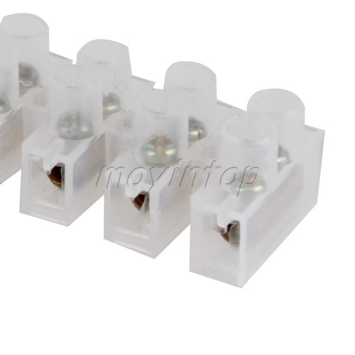 10pcs Hard Plastic 12-Position Wire Connector Barrier Terminal Strip Block 10A - Picture 2 of 5