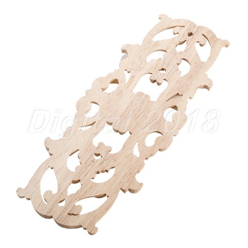 1Pc Wood Carved Decal Wall Door Cabinet Cupboard Elegant Onlay Applique 22*8cm - Picture 4 of 9