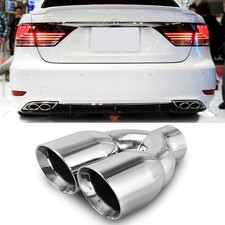 2.5" Inlet 2x3.5" Outlet Exhaust Tip Stainless Steel For Lexus LS430 LS460 LS500