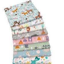 Aubliss 8pcs Fat Quarter Fabric Bundles 100% 16 inches x 20 inches, Forest