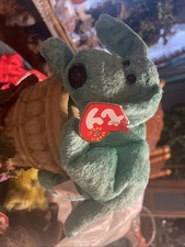 TY DIDDLEY the GREEN DOG BEANIE BABY - MINT with MINT TAG