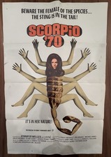Póster original de la película de Estados Unidos de Escorpio '70 película de explotación de 1970