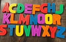 23 Vtg 1989 Playskool Sesame Street Alphabet Roadway Train Letters Replacement