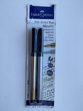 Image of Faber-Castell PITT Artist Pen Bullet Tip 1.5mm Metallic Gold & Silver Set