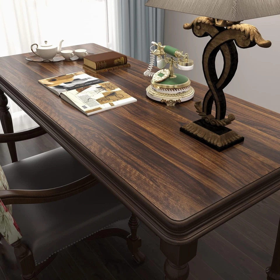 Винтажная самоклеящаяся бумага 36 x 160 дюймов из коричневого дерева с зерном вини... - Изображение 3 из 4