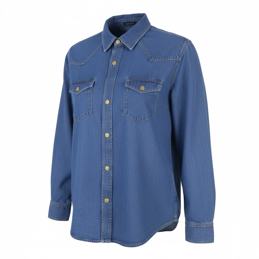 Chemise GANT Femme Coton Gris Clair Taille M (équivaut à 12) – Manches Longues, Boutonnage