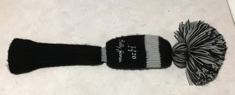 Bobby Jones H20 Hybrid Rescue Knit Head Cover Black/Gray *Excellent Condition*