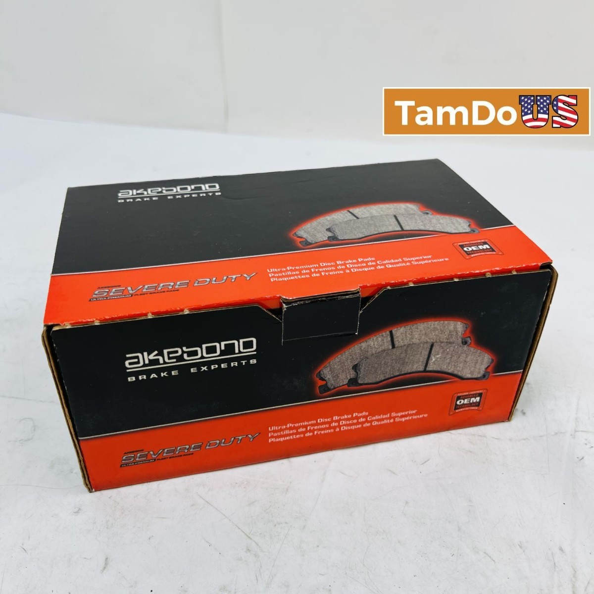 Akebono SDF974 Severe Duty Semi-Metallic Disc Brake Pads, Made in USA