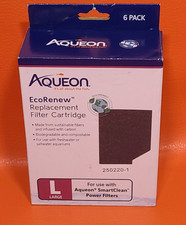 Aqueon EcoRenew Replacement Filter Cartridge Size Large 6 Pack Salt Fresh Water
