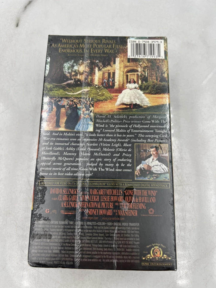 Vintage Gone With The Wind VHS 2 Tape Set Sealed 1939 MGM Classic Oscar Winner - Image 3 of 4