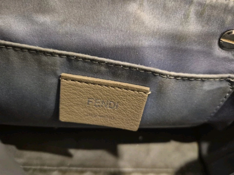 FENDI Handbag -Mini By The Way Blue Grey Leather Women's i13895 - Image 4 of 4