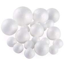 Pllieay 20 Pieces 5 Sizes White Foam Balls Polystyrene Craft Balls Art Decora...