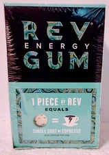 12 Pack Rev Gum Sugar Free Spearmint Energy Gum, 12 -6 Piece packages