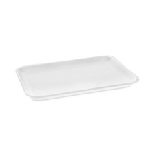 Pactiv Corp. 0TF104S00000 4 Shallow Foam Meat Tray - White 500/CT New