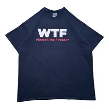 Vintage Y2K WTF Where's The Fireball Whisky Promo Shirt Bar Beer Men's XL