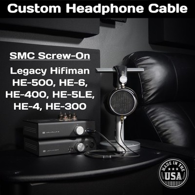 Legacy Hifiman HE500, HE400, HE6, etc - Dual SMC Connectors - Headphone Cable