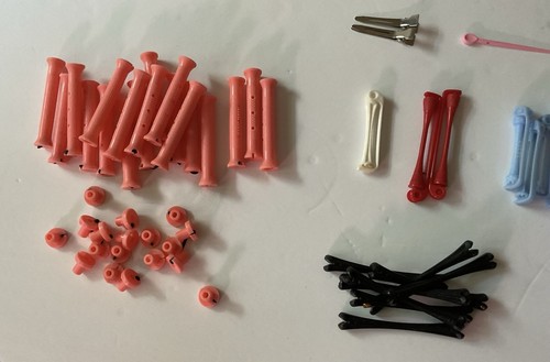 Vintage Permanent Curler Rods Mixed Lot Plastic Swing Arm Perm Rods - Picture 4 of 5