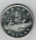 1952 Canadian  SILVER Dollar