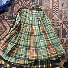 Vintage 60s 70s Plaid Skirt Lot Of 3 1 Wool 2 Homemade Retro