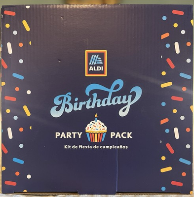 #ad ALDI Birthday Party Pack Sprinkles Set w Banner Plates Cups Napkins Treat Cups $25.00