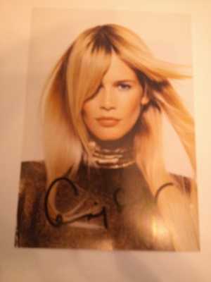 Claudia Schiffer Original Signed Autograph