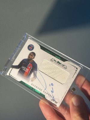 Topps Premium Ousmane Dembélé Autograph Patch /30 PSG on Card