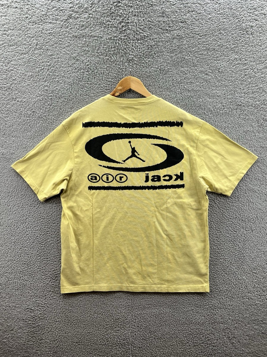 Nike Jordan x Travis Scott T-Shirt Yellow Air Jack Men's Nike Jordan x Travis Scott T-Shirt Yellow Air Jack Men's