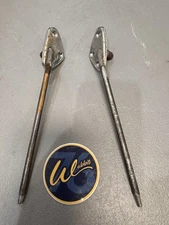 VW MK1 Rabbit Jetta Pick Up Pair Chromed Sun Visor Rod OEM 