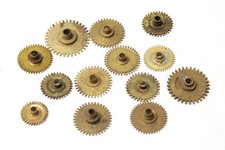 Lot with Antique 18th / 19th Century Verge Fusee Pocket Watch Hour Wheels