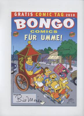 SIMPSONS: BONGO COMICS FOR UMME! - FREE COMIC DAY 2010 -Signed BILL MORRISON